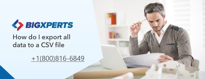 Export all Data to a CSV file in QuickBooks
