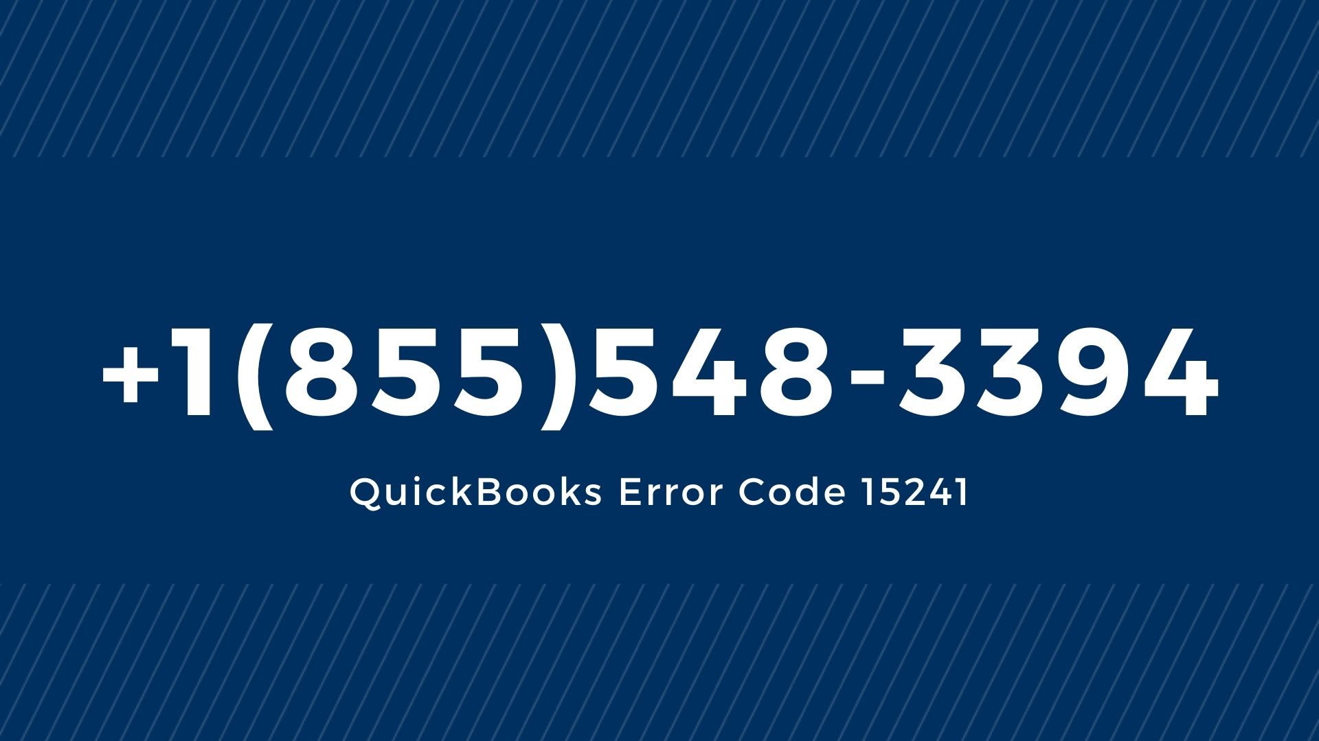 QuickBooks Error Code 15241