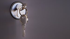 a key in a keyhole