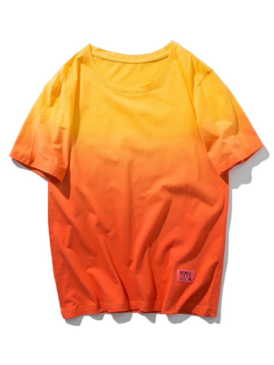  Gradient Color Crew T-shirt 