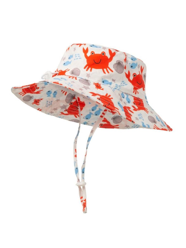  KID CRAB FISH STARFISH PRINT BUCKET HAT