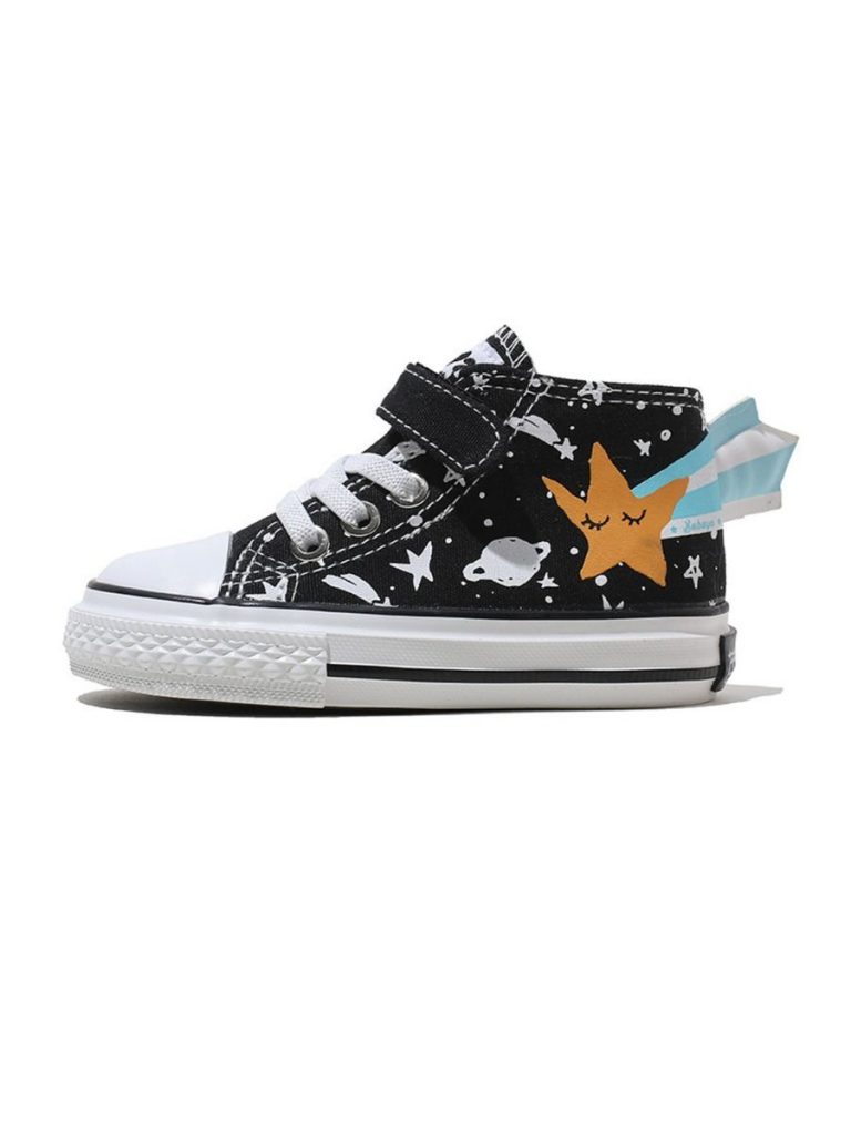  KID STAR PRINT HIGH TOP CANVAS SHOES
