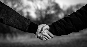 A handshake.