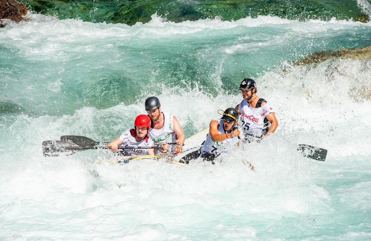 Rafting a popular whitewater river sport and outdoor activity