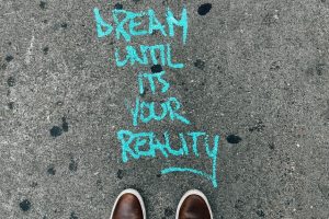A graphity on the floor.