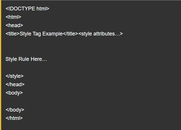 HTML Style Tag