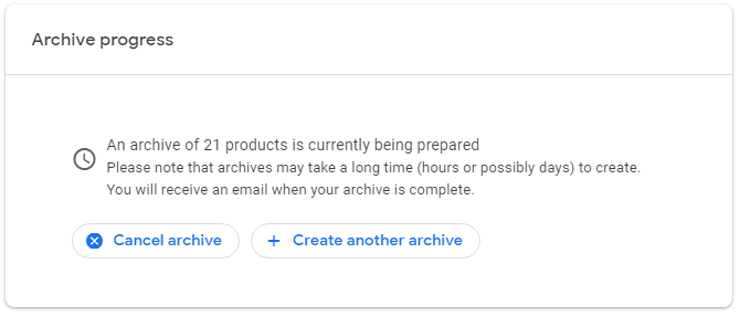 Save Gmail Takeout file