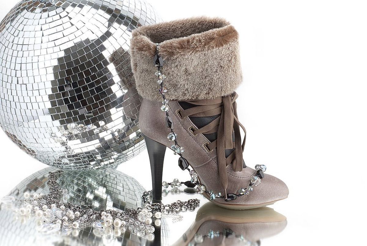 crystal embellished boots