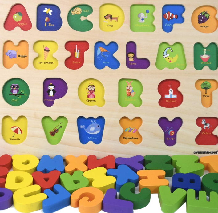 Find the best alphabet wooden puzzle toys online in Australia.