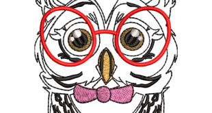 Owl embroidery design